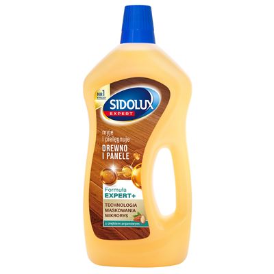 SIDOLUX EXPERT Płyn do mycia podłóg Drewno i Panele z olejkiem arganowym 750ml