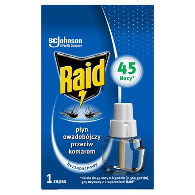 Raid Przeciw komarom Płyn owadobójczy Zapas 27 ml