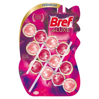 Bref WC DeLuxe Zawieszka toaletowa delikatna magnolia 50 g 3 sztuki