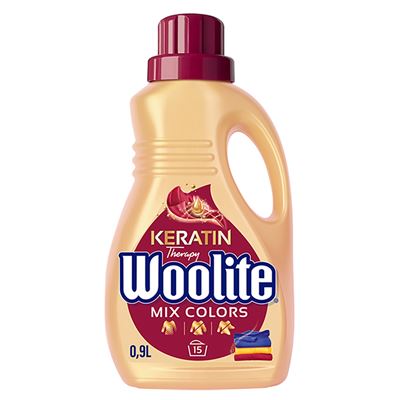 Woolite Płyn do prania tkanin do kolorów z keratyną 0,9 l