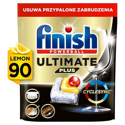 finish Ultimate Plus Lemon Kapsułki do mycia naczyń w zmywarce 90 sztuk