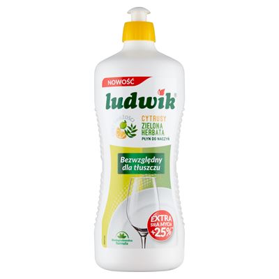 ludwik Płyn do naczyń cytrusy i zielona herbata 900 g
