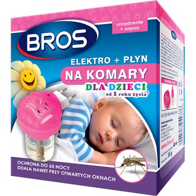 Bros Elektro + płyn na komary dla dzieci od 1 roku życia 40 ml