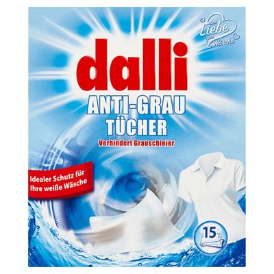 dalli Chusteczki do prania do białych ubrań 15 sztuk 35 g