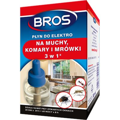 Bros Płyn do elektro na muchy komary i mrówki 40 ml