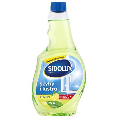 SIDOLUX Crystal Płyn do mycia szyb Lemon zapas 500ml