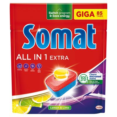 Somat ALL IN 1 EXTRA Lemon&Lime Tabletki do zmywarki 85 sztuk