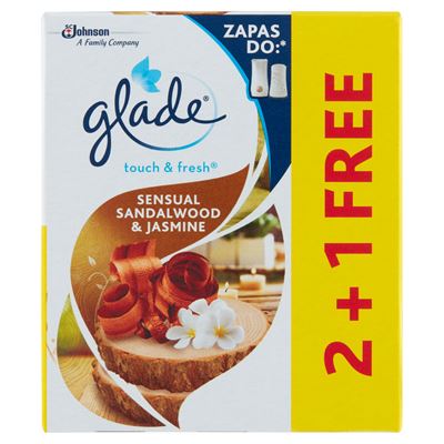 glade by brise One Touch Drzewo sandałowe i jaśmin Zapas do odświeżacza powietrza 3 x 10 ml