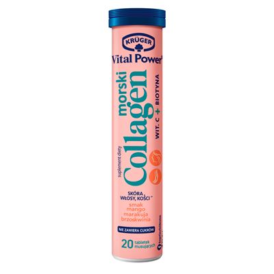 KRUGER Vital Power Suplement diety morski collagen wit. C + biotyna 84 g (20 sztuk)