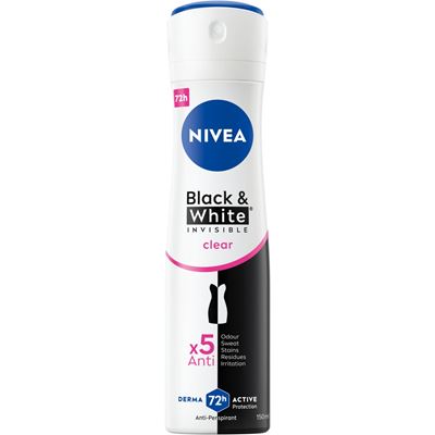 NIVEA Black&White Invisible Clear Antyperspirant w aerozolu 150 ml