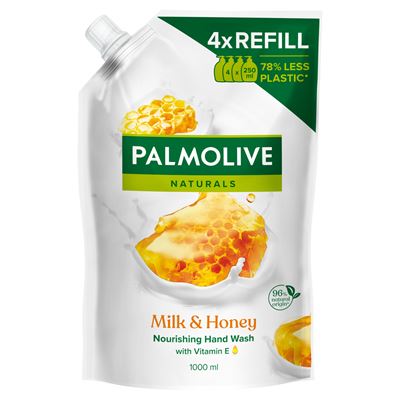 PALMOLIVE Naturals Milk & Honey (Mleko i Miód) Kremowe mydło w płynie do rąk zapas 1 l