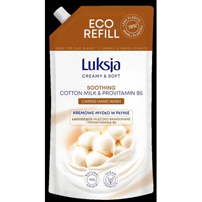 Luksja Mydło w płynie Creamy Cotton Milk & Provitamin B5 zapas 900 ml