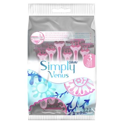 Gillette Simply Venus 3 Maszynki jednorazowe do golenia 12 sztuk