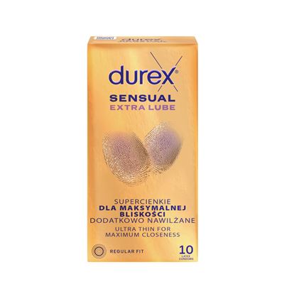 durex Sensual Extra Lube Prezerwatywy 10 sztuk