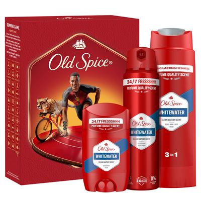 Gillette Old Spice Zestaw Whitewater (woda po goleniu, dezodorant, żel)