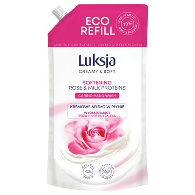 Luksja Mydło w płynie wygładzające róża i proteiny mleka 900 ml