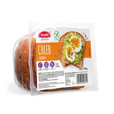 Incola Chleb bezglutenowy Ciemny 200 g