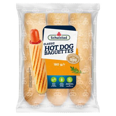 Schulstad Bagietki do hot dogów francuskich (3 x 60 g) 180 g