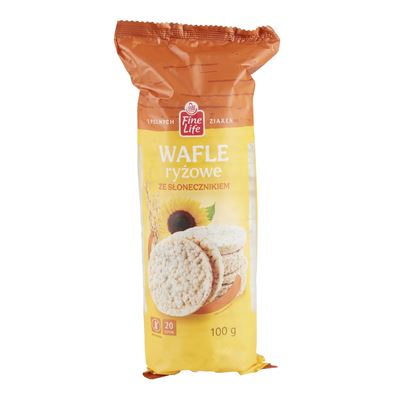 Fine Life Wafle ryżowe ze słonecznikiem 100 g
