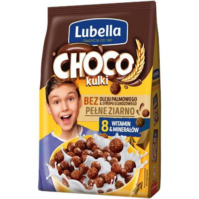 Mlekołaki Choco Płatki o kształcie kuleczki o smaku czekoladowym 9x500g