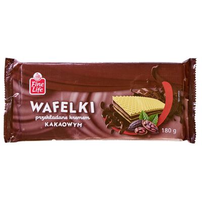 Fine Life Wafelki kakaowe 180 g