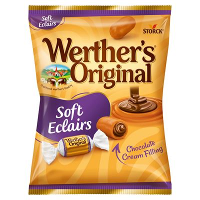 WERTHER'S ORIGINAL Soft Eclairs Cukierki karmelowe z nadzieniem czekoladowym 70g