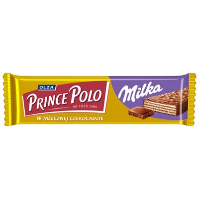 PRINCE POLO Wafelek XXL z czekoladą Milka 45 g x 35