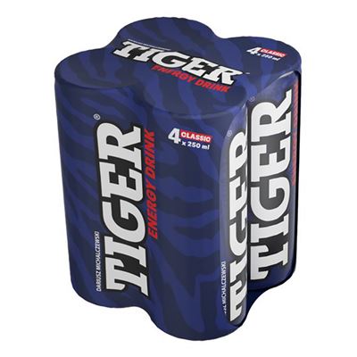 TIGER Napój energetyczny Classic 4 x 250 ml puszka