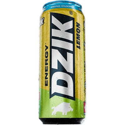 DZIK Gazowany napój energetyczny zero Lemon 24 x 500 ml puszka [kaucja]