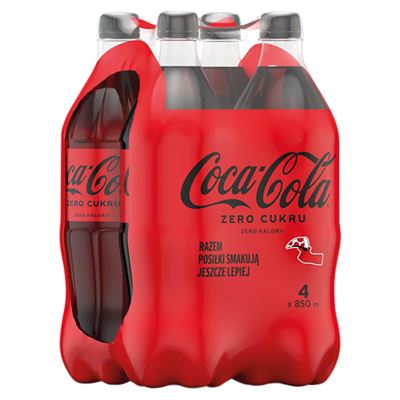Coca-Cola Zero Napój gazowany 4 x 850 ml [kaucja]
