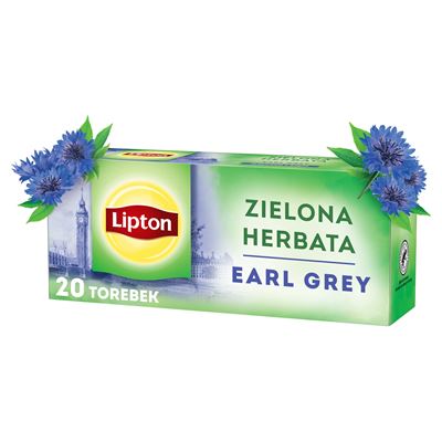 Lipton Earl Grey Herbata zielona 20 torebek 32g