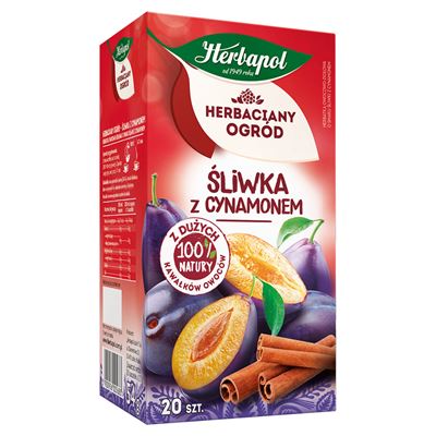 Herbapol Herbaciany Ogród Herbata owocowo-ziołowa o smaku śliwki z cynamonem 20 torebek 50 g