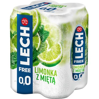 LECH Free Limonka Piwo bezalkoholowe 4x500ml puszka