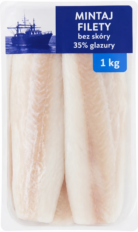 Mintaj filety bez skóry 35% glazury