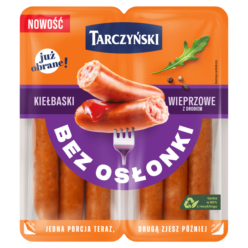 Kiełbaski Bez Osłonki Wieprzowe 200 g w Kartonie 10 Sztuk