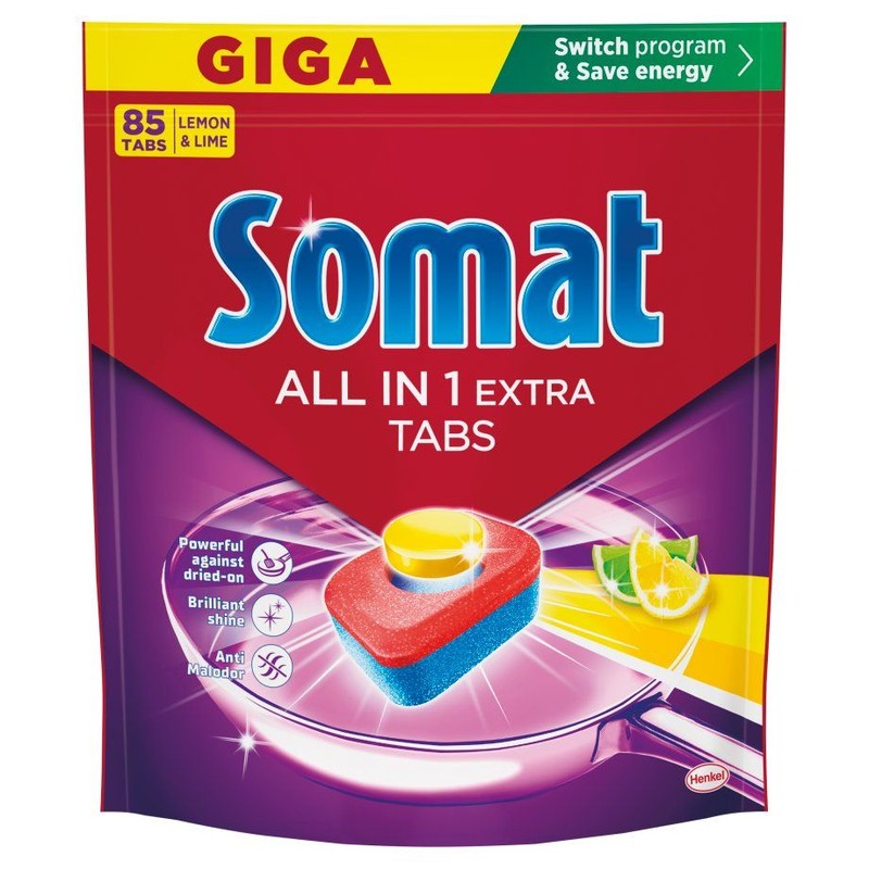 Tabletki do zmywarki All in 1 Extra Lemon Somat 85 tabletek