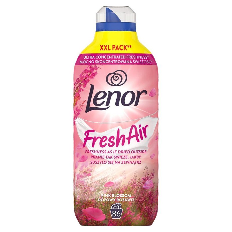 Płyn do płukania Fresh Air Różowy Rozkwit Lenor 1204 ml
