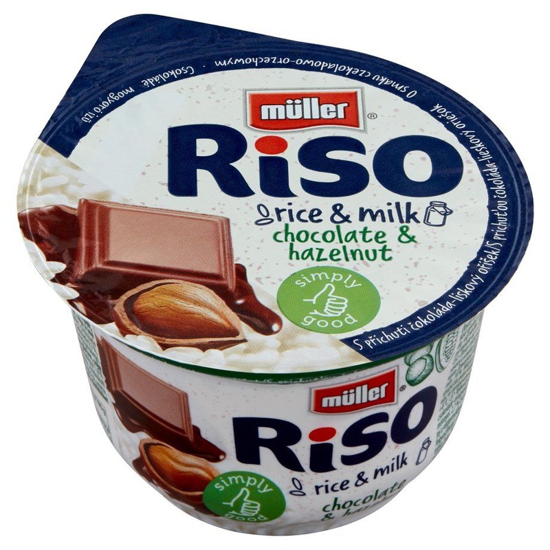 Riso deser mleczno-ryżowy o smaku czekoladowo-orzechowym Müller 200 g