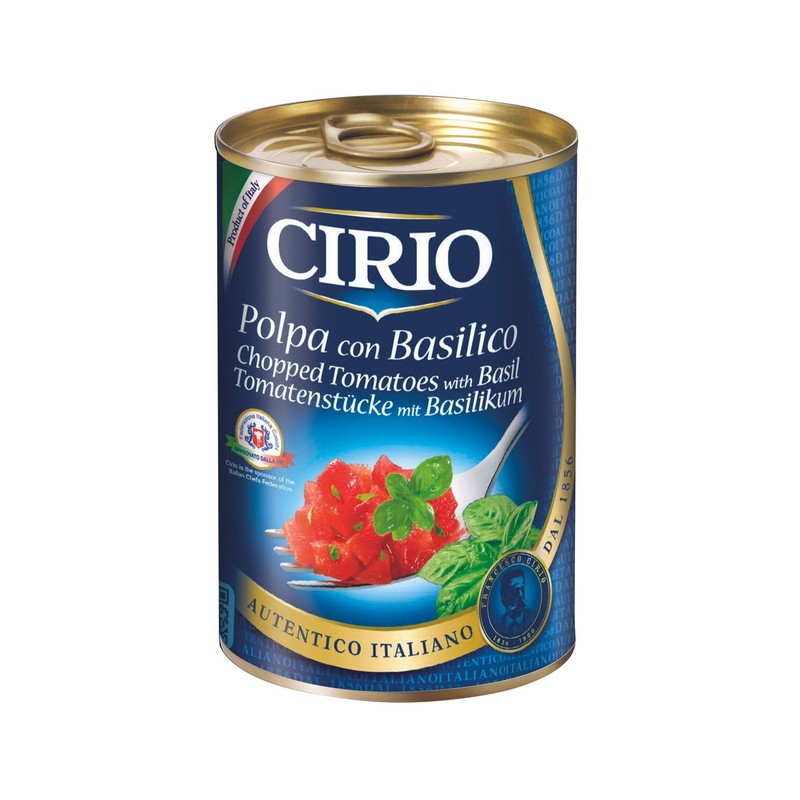 Pomidory w kawałkach z bazylią Cirio 400 g