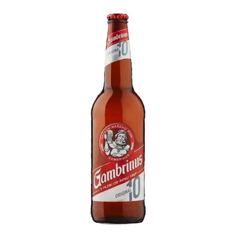 Piwo lager Original 10 alk. 4,1% obj. Gambrinus 500 ml