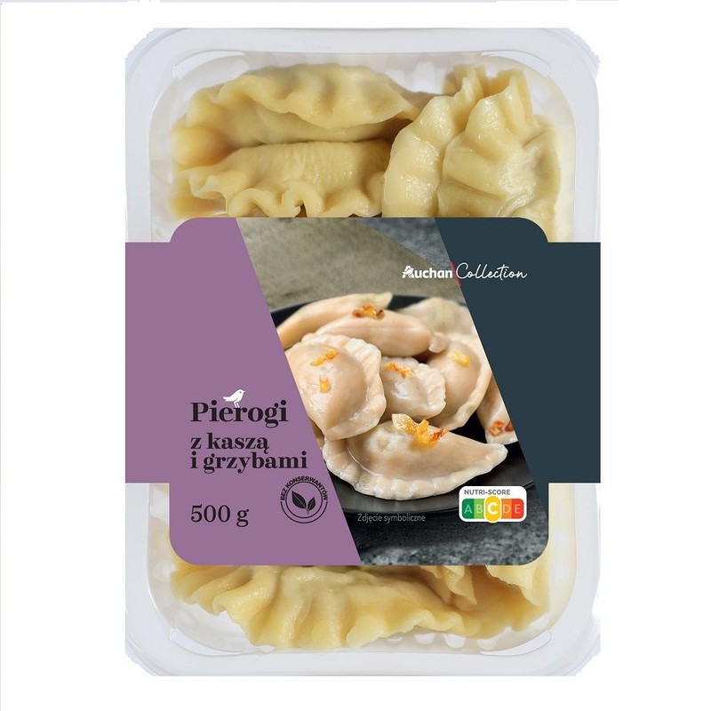 Pierogi z kaszą i grzybami Auchan 500 g