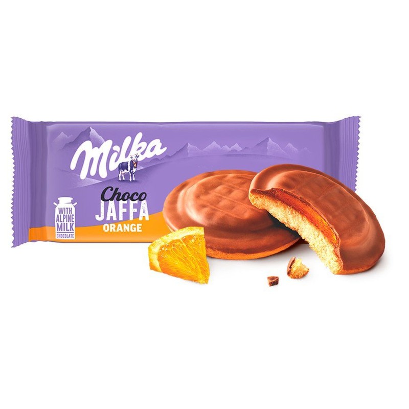 Choco Jaffa Biszkopty z galaretką pomarańczową Milka 147 g