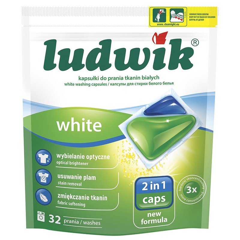 Kapsułki do prania tkanin białych Ludwik 32 kapsułki