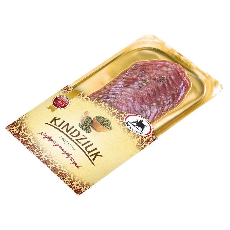 Kindziuk z pieprzem kiełbasa wieprzowa dojrzewająca ZMB Białystok 149 g