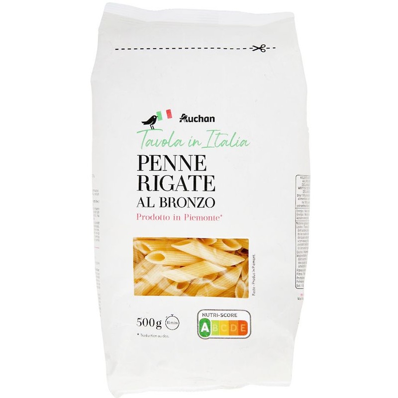 Makaron penne rigate al brozno Auchan 500 g