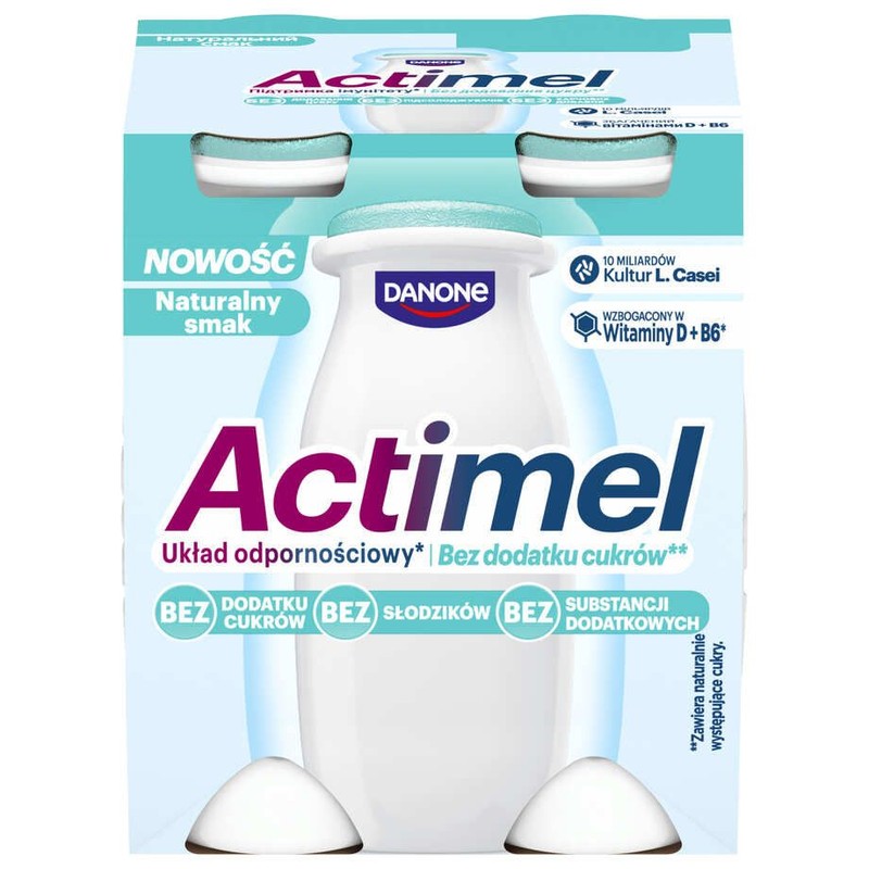 Actimel naturalny bez dodatku cukrów Danone 4 x 100 g