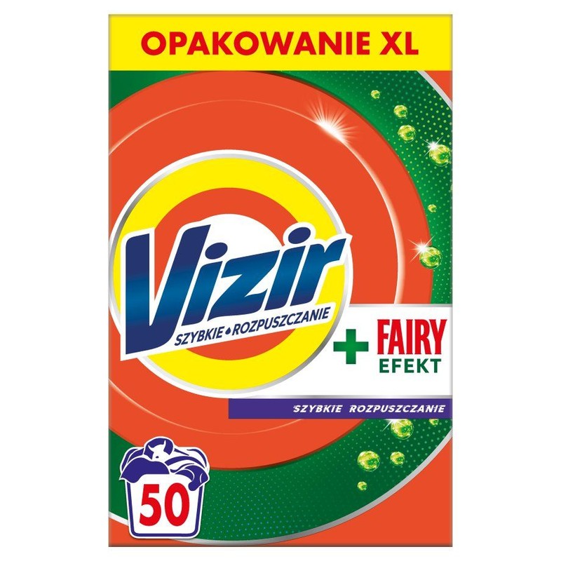Platinum Proszek do prania XL  + Fairy Efekt 50 prań Vizir 2,75 kg