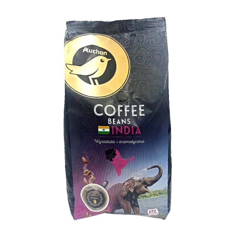 Kawa ziarnista India  Auchan 1 kg