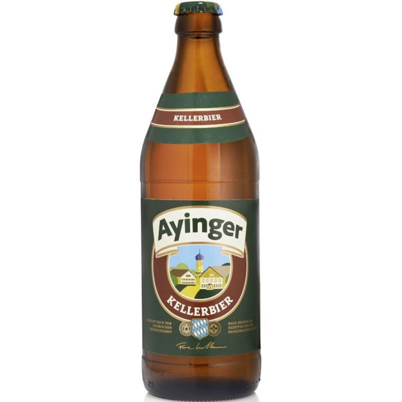 Piwo niemieckie dark lager Kellerbier alk. 4,9% obj. Ayinger 500 ml