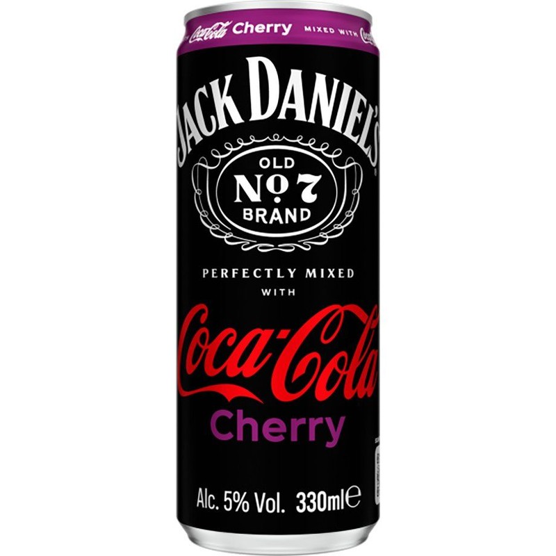 Drink Tennessee Whiskey i Coca-Cola Cherry alk. 5,0% obj. Jack Daniels 330 ml